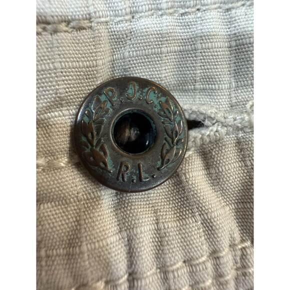 Polo Jeans Co Ralph Lauren Cargo Shorts Mens 36 Beige Ripstop Utility Pockets - Picture 10 of 10